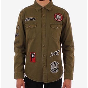 [Punk Royal] NWT Men’s Olive Green Button Down